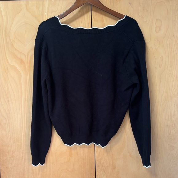 Black and White Women's Sweater - Picture 3 of 5